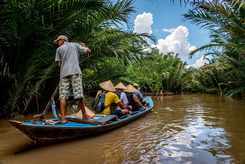 boat tour on Mekong Delta river